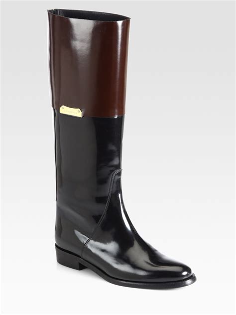 burberry camberley patent leather riding boots|Burberry Riding Boots .